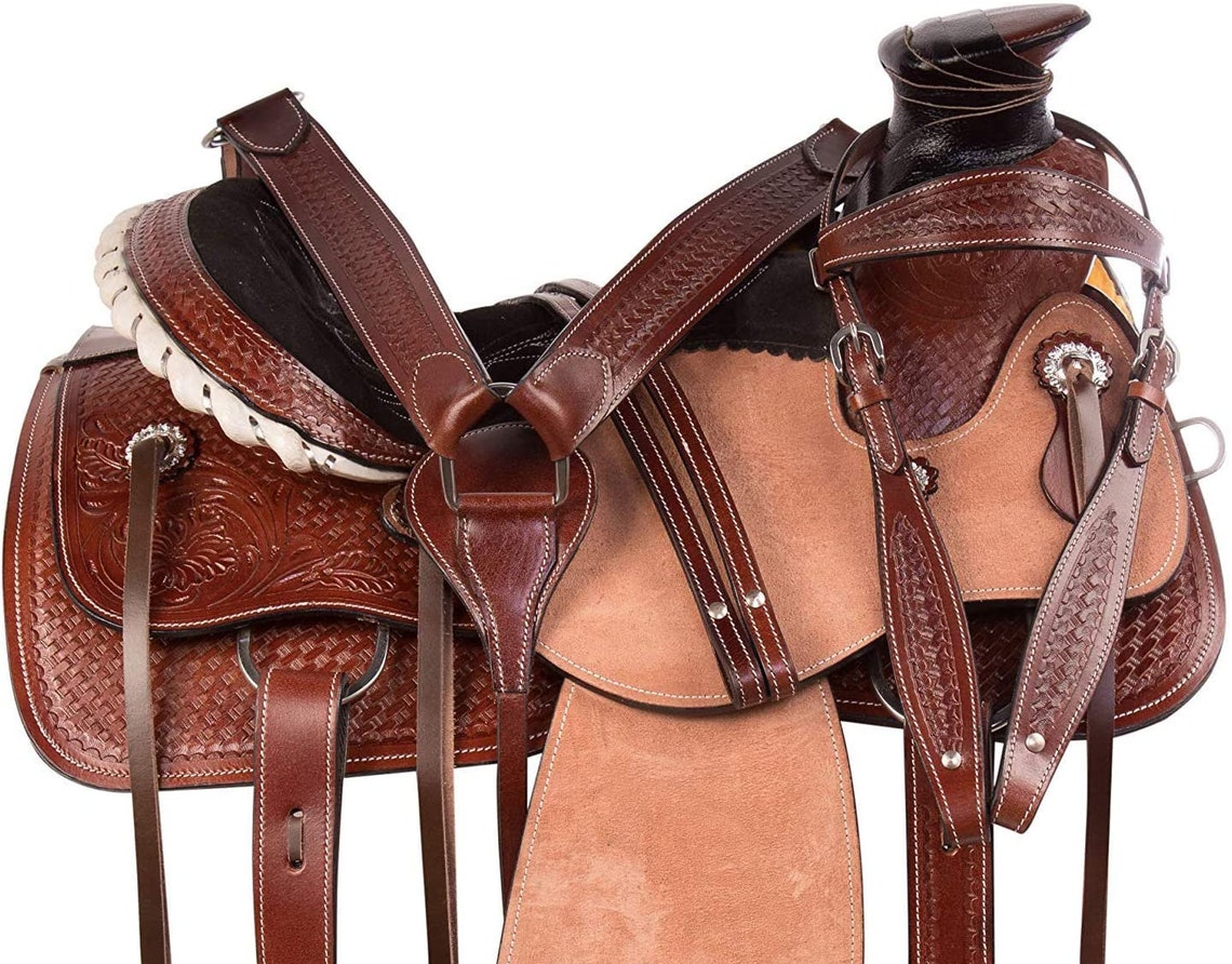 Selle Western En Cuir Wade Tree A Fork – Ranch, Rando, Travail – Fabriquée En Inde