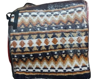 Woven New Zealand Wool Western Show Saddle Pad - Heavyweight Ranch Blanket