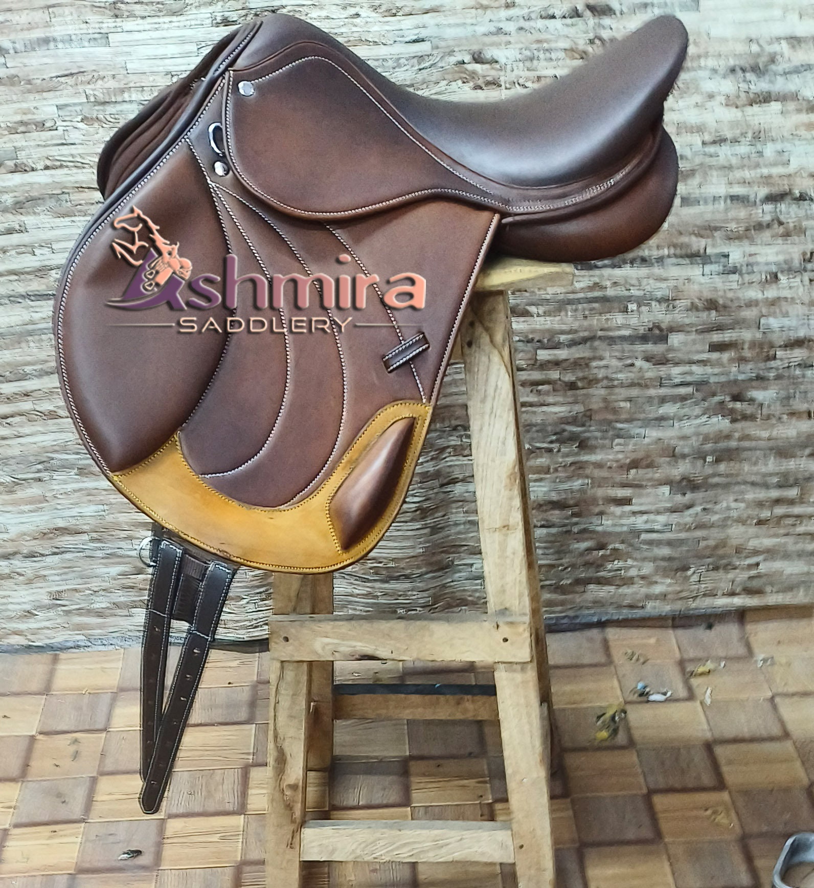Ceinture De Selle Anglaise En Cuir - 46 Pouces - Équitation - Occasion
