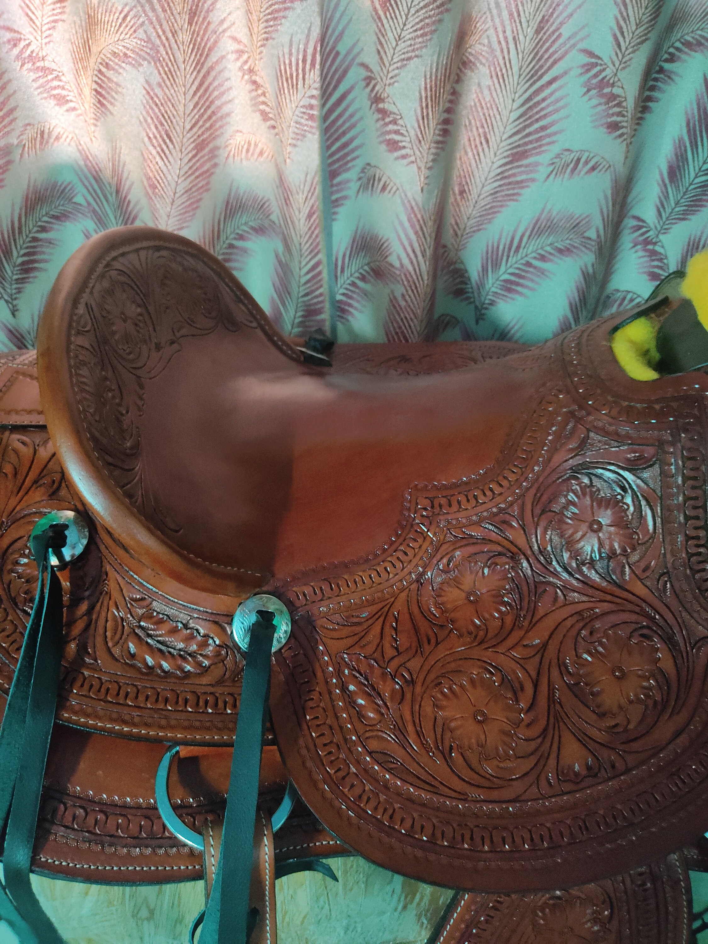 Corde de ranch de selle en cuir Western avec ensemble assorti