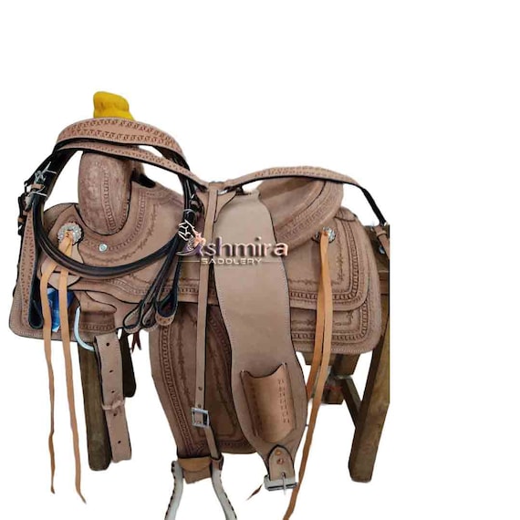 Selle Western En Cuir Brut Faite Main, Taille 10 à 18 Pouces, Pour Cheval Gaited, Neuve