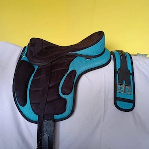 New treeless synthetic horse saddle tourquish color All New 