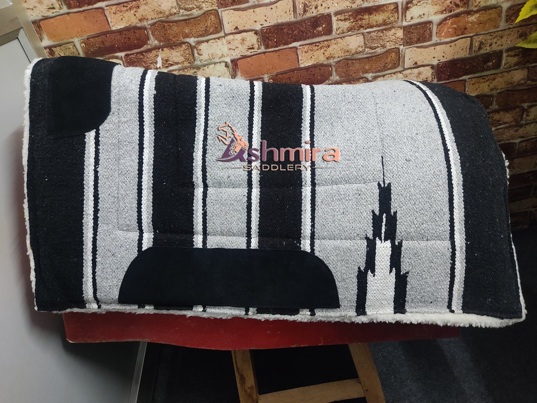 Western Saddle Blanket Saddle Pad With Fur Free Shipping Etsy