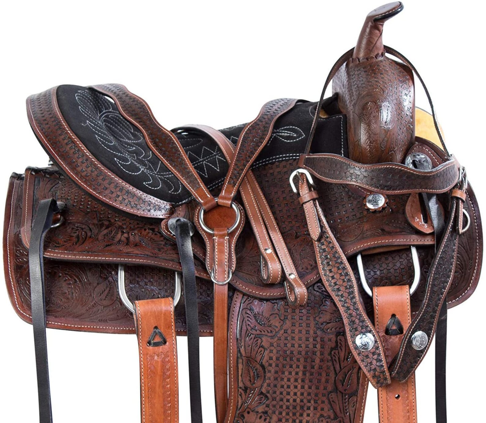 Leather Western Horse Saddle Tack With Matching Leather Etsy