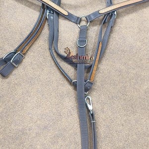 Western Leather Headstall With Breast Collar, Reins Horse Racing Headstall, Custom Horse Tack Set Free Shipping