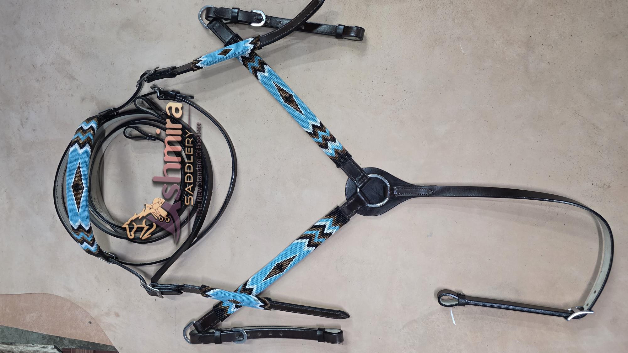 Western Leather Headstall With Breast Collar, Reins Horse Racing Headstall, Custom Horse Tack Set Free Shipping