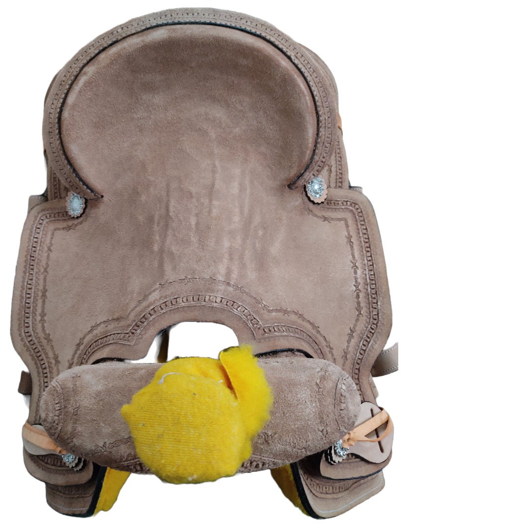 Selle Western En Cuir Marron 15 Pouces - Qualité Robuste Avec Jeu D'attache