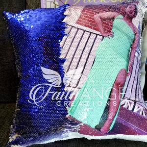 Photo Sequin Pillow - Custom Sequin Pillow -Design Your Own Sequin Pillow Case