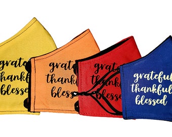 Face Mask-Inspirational/Religious.  3-layer Reversible Washable Reusable Built-in Filter Handmade