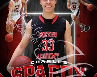 Custom Designed & Printed Vinyl  Graduation Basketball Sports Banner - Senior Sports Banners - Senior Night