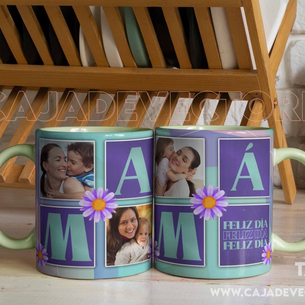 11 oz Mama Mug/ 11 oz Mother's Day Wrapper/ 11 oz Mug Template To place Mother's Day photos