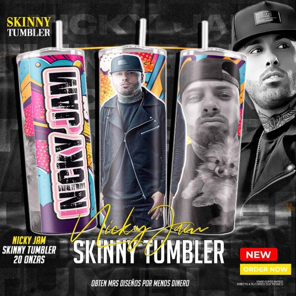 Wrapper 20 oz Nicky Jam/ Reguetton singer Nicky Jam/ Instant download png format