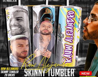 Skinny Tumbler 20 oz von Rauw Alejandro / Vorlage 20 oz Rauw Alejandro / sofortiger Download im PNG-Format