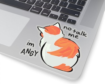 No Talk Me Im Angy Gift Meme Sticker