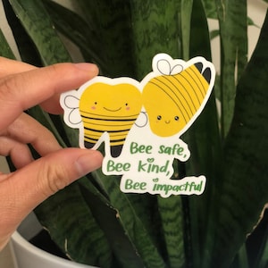 Bee Sticker, Dental Sticker, Be Kind Sticker, Dental Hygienist Gift, Dental Assistant, Dentist, Dentist Stickers , Teeth Stickers, Cute Art