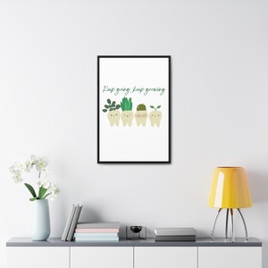 Ready to hang wall art for pediatric dental office teeth art for dentistry office