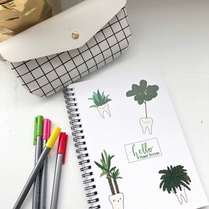 Plant Notebook Gifts for Dental Student Gifts for Dental Graduate Gifts with Dental Art for Dentist Gifts for Dental Hygienist plant mom