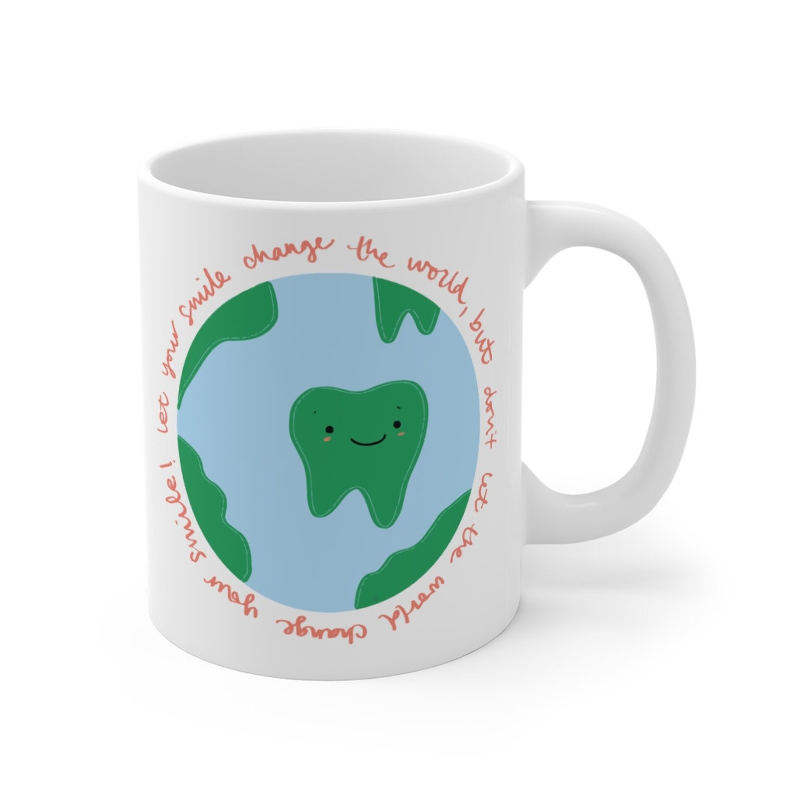 Dental Earth Tooth Mug Etsy