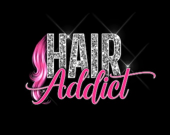 Hair Logo, Hair Bundles Logo, Beauty Logo Design, Premade Boutique Logo, Glam Logo, Glitter Hair Salon Logo Design, Wig, Hair Extensions