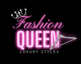 Boutique Logo-Design, Vorgefertigtes Beauty Logo-Design, Pink Neon Logo, DIY Logo-Design, Haar-Logo, Lash-Logo-Design, Nails-Salon-Exehnungs-Logo