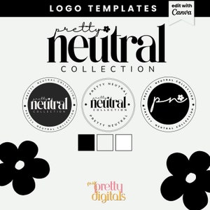 Modern Logo Design - Editable Canva Logo Template - DIY Customizable Logo Design - Retro Logo Design - Boho Logo for Small Business