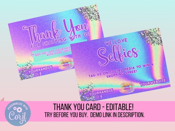 holographic thank you cards Amazon.com : FZR Legend 120Pcs Thank You Cards Small Business, Mini 6  Styles Thank You for Supporting Cards Notes Shopping Holographic Thanks  Greeting Cards for Retail Store Owner Goods Customer 2x3.5 Inch :