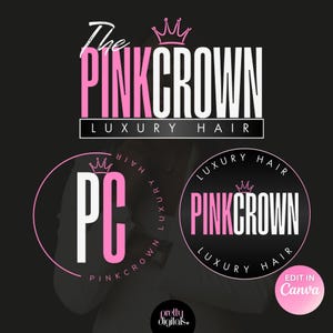 ロゴデザインセット、ヘアサロンのロゴ、ネイルのロゴ、MUA メイクアップのロゴ、ヘアエクステンションのロゴ、Canva で編集可能な美容ロゴ、DIY 美容ロゴデザイン