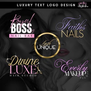 Custom Text Based Logo Design, Beauty Salon Logo Design, Makeup Artist Logo Design, Cosmetic Logo, Beauty Branding for Small Businesses