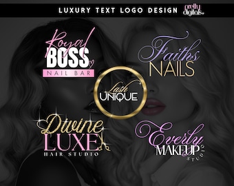 Custom Text Based Logo Design, Beauty Salon Logo Design, Makeup Artist Logo Design, Cosmetic Logo, Beauty Branding for Small Businesses