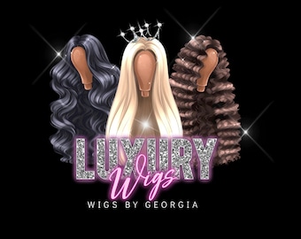 Hair Logo Design, Bundles Logo, Beauty Logo, Premade Logo, Hair Extensions Logo Template, DIY Logo Template, Luxury Logo, Hair Tech