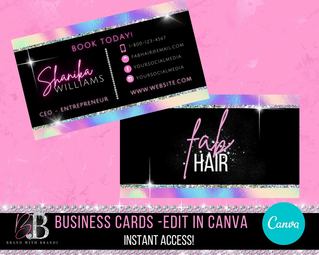 Holographic Business Card Design Hologram Business Card Etsy