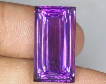Natural Amethyst Cushion Cut – Purple Gemstone – Raw & Polished Semi Precious Stone – Healing Crystal Jewelry.