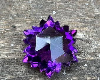 Natural Amethyst Snowflake Cut Gemstone- Purple Amethyst Making For Jewelry 13.20 Carat Snowflake Cut Amethyst Loose Gemstone