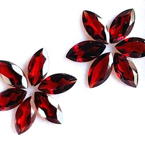 6x3 mm Natural Red Garnet Marquise Cut Lot 12 Pcs Calibrated Untreated Loose Gemstones