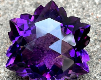 Loose Amethyst Snowflake Cut Gemstone | Natural Amethyst Fancy Shape | Purple Amethyst Crystal for Jewelry Making & Collecting 100.25 Carat