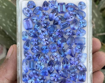 Natural Tanzanite Gemstone Lot, Mix Shape, 114 Carat