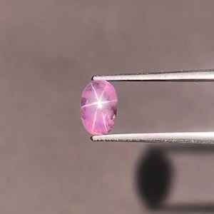 Natural Transparent Pink Star Sapphire | Loose Asterism Gemstone | Faceted Pink Sapphire for Jewelry Making
