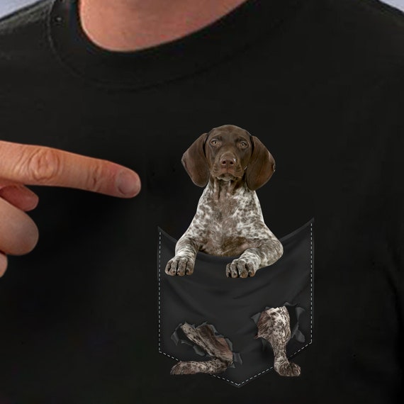 German Shorthaired Pointer in Pocket T-Shirt Bird Dogs | Etsy