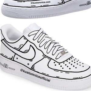 Cartoon Style Custom Nike Air Force | Etsy