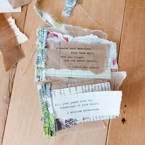 Scrap Cluster Memory Quotes - Set mit 6 Erinnerungszitaten für Junk Journaling, Scrapbooking, Collagen, Kartenherstellung