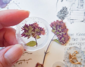 Wax seals - Set of 10 pressed flower clear wax seals