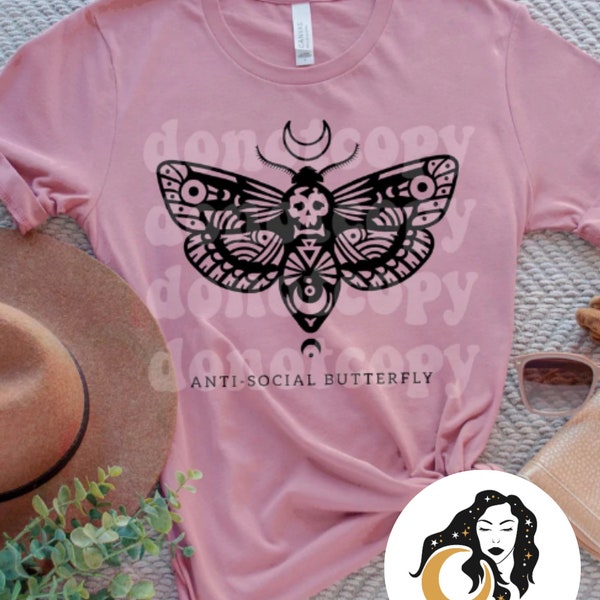 Anti-Social Butterfly | Ready to Press Screen Print Transfer