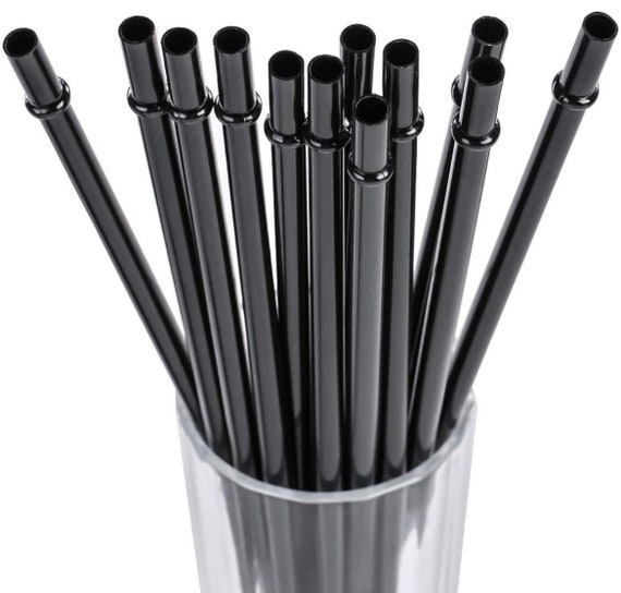 Set Of 12 Straws, With Cleaning Brush 9 Reusable Tritan Plastic