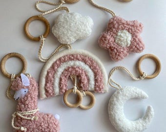 Giocattoli Montessori per palestre per bambini, lama, arcobaleno, nuvola, luna, fiore
