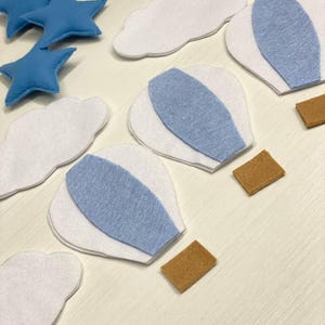 Felt garland, Nursery baby gifts, Nursery Banner, Hanging Garland, Balloon Garland, Hot Air Balloon wall art, Holiday Decorations