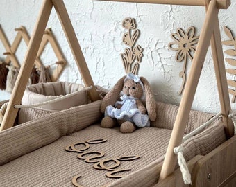 Baby-Fitnessstudio, hölzernes Babyspiel-Fitnessstudio, Kleinkind-Aktivitätszentrum, faltbare Rahmenhängestange,