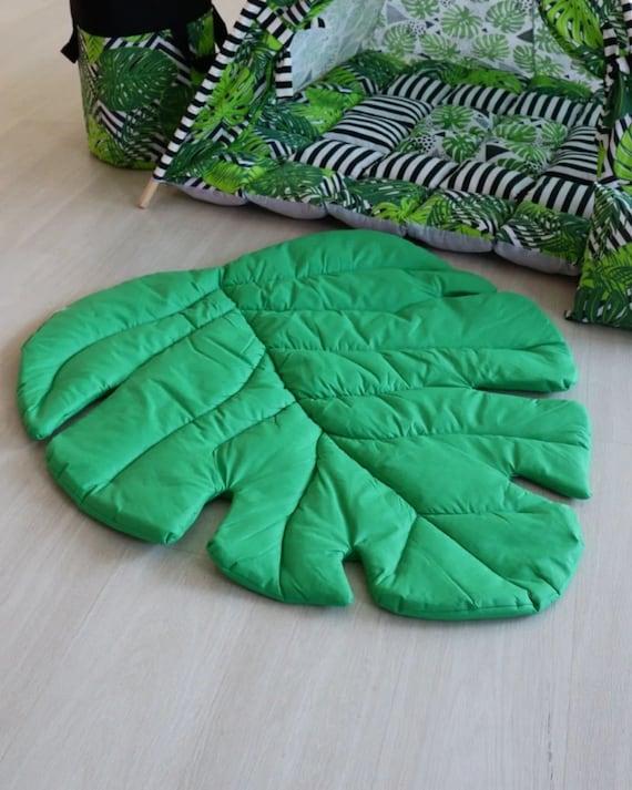 Baby Floor Mat Leaf Baby Play Pen Nursery Mat Play Mat For Baby And Kids Cotton Leaf Mat Baby Room Nursery