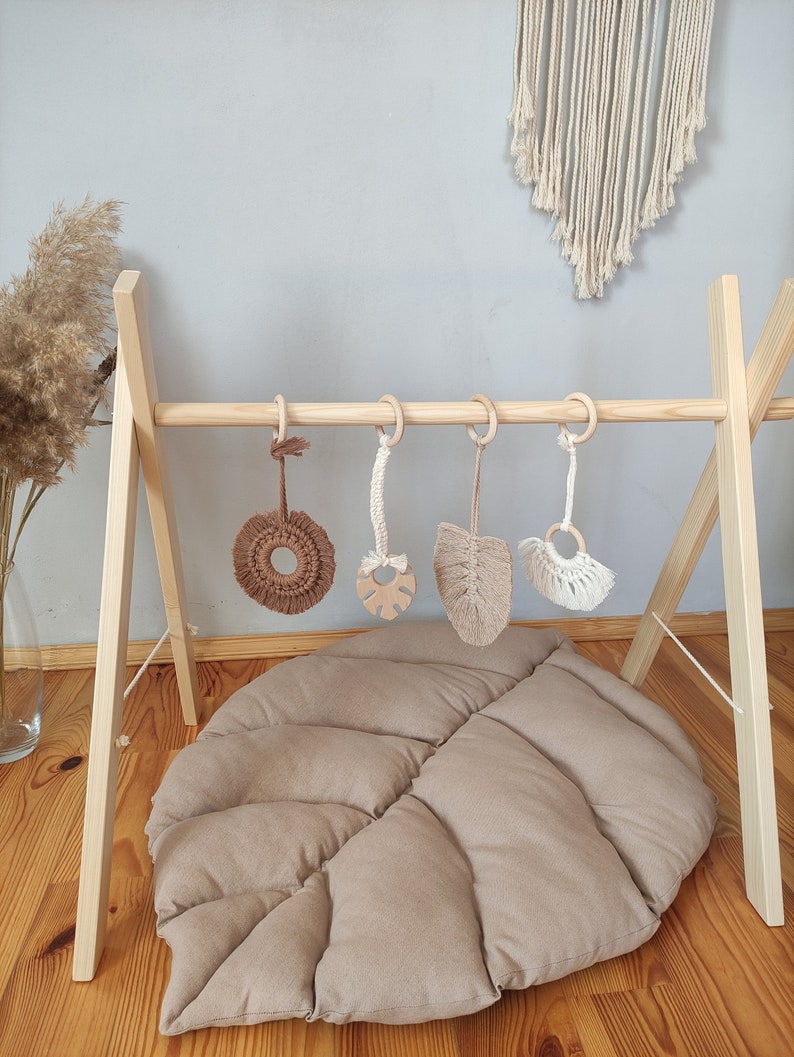 Macrame Baby Play Gym Toys Boho Play Gym Toys for Toddlers Etsy