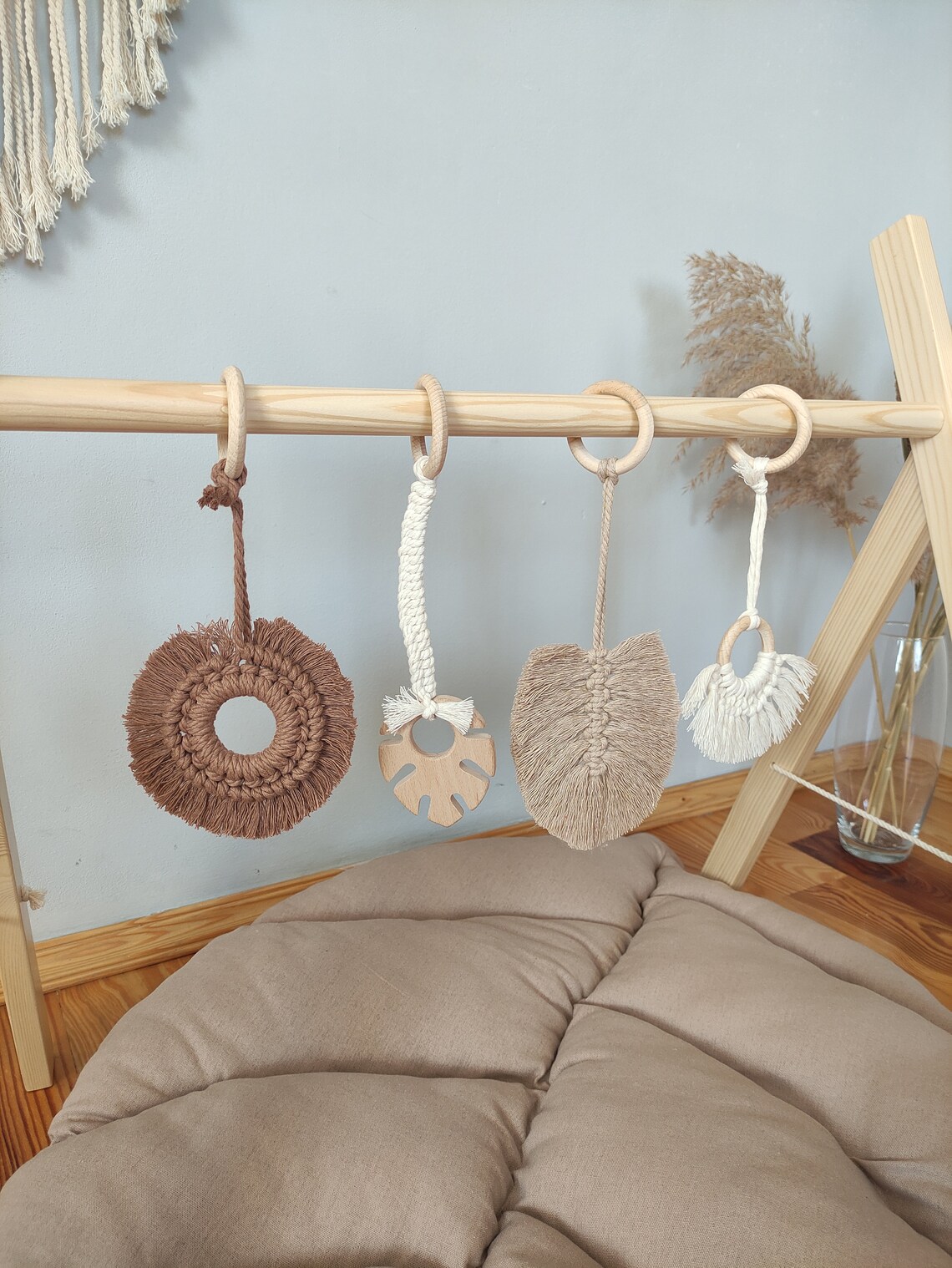 Macrame Baby Play Gym Toys Boho Play Gym Toys for Toddlers Etsy