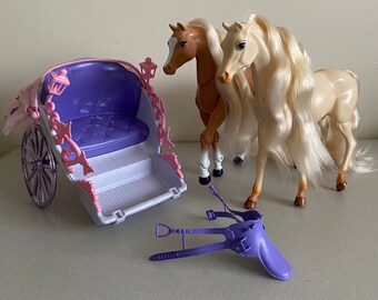 vintage barbie horse and carriage